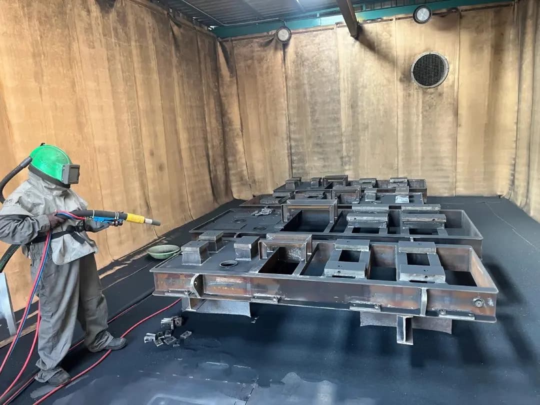 Shot blasting and sand blasting metalwork
