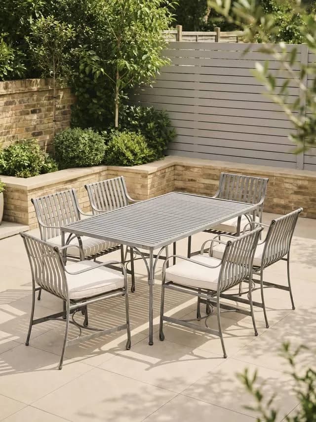 Powder coated metal garden furniture