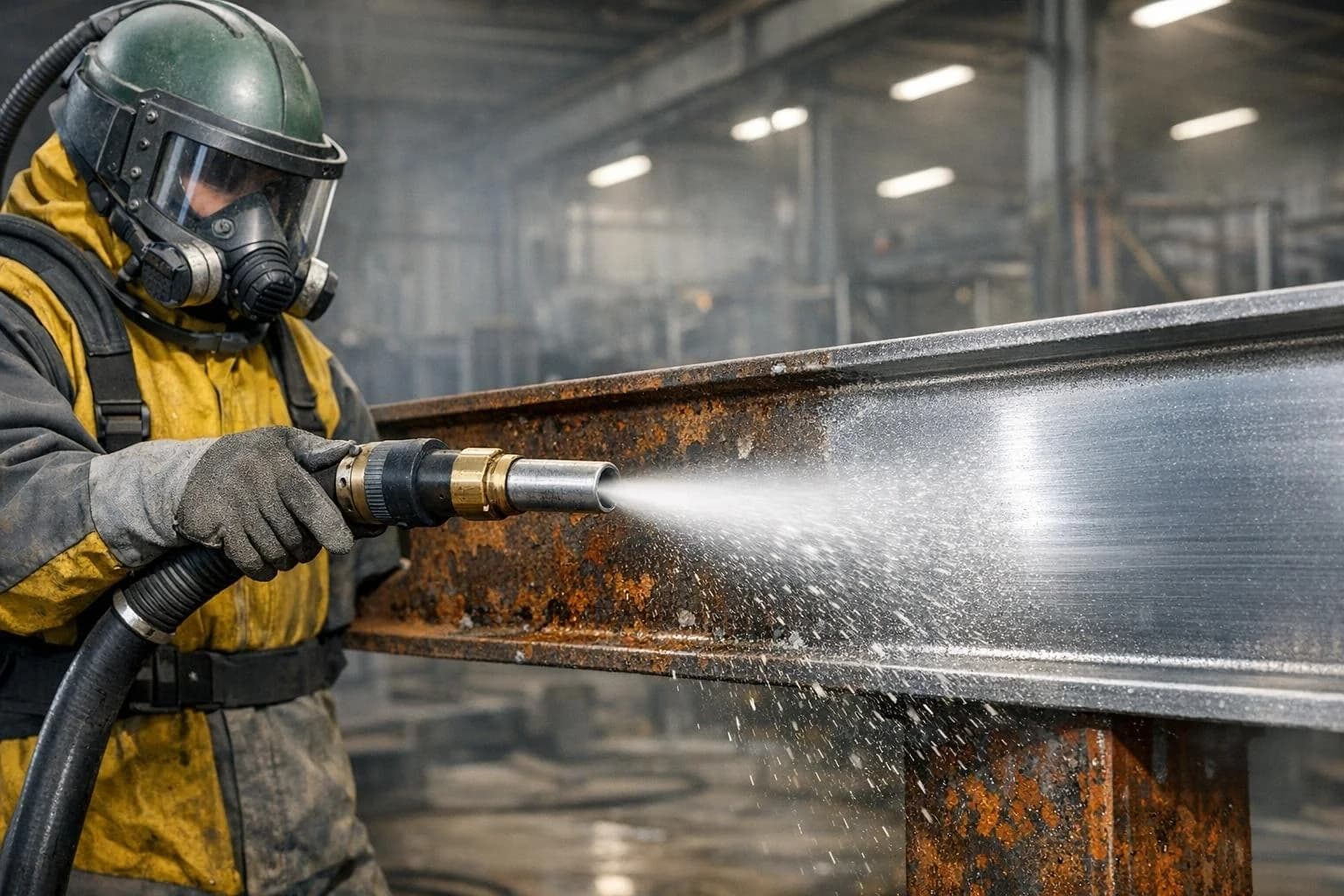 Shot blasting and sand blasting metalwork