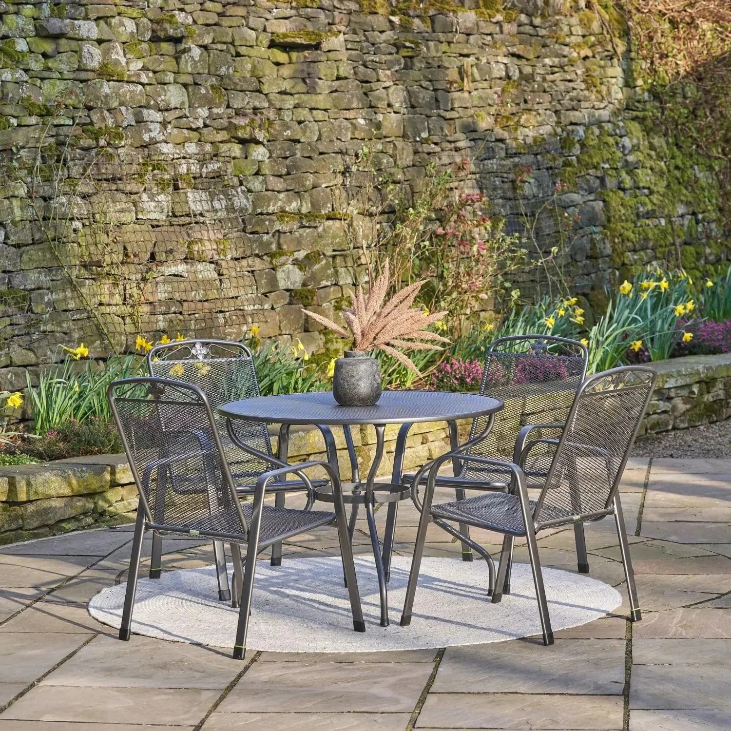 Powder coated metal garden furniture